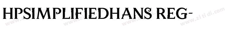 HPSimplifiedHans Reg字体转换